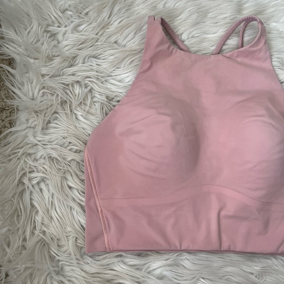 {Lululemon} Like a Cloud High-Neck Longline Bra Light Support, B/C Cup in Pink 6 - Picture 2 of 9